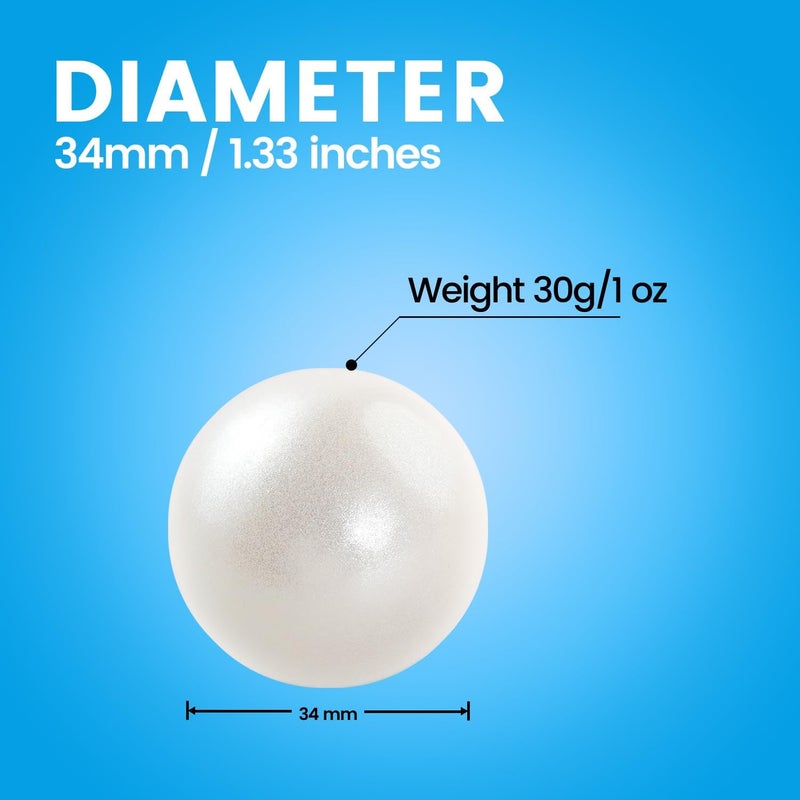 Perixx PERIPRO-303 GWH Small Trackball - 1.34 Inches Replacement Ball for PERIMICE and M570 - Glossy White - Image 3